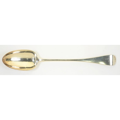 101 - A VICTORIAN SILVER GRAVY SPOON, 30 CM L, LONDON 1859, 4OZS 4DWTS