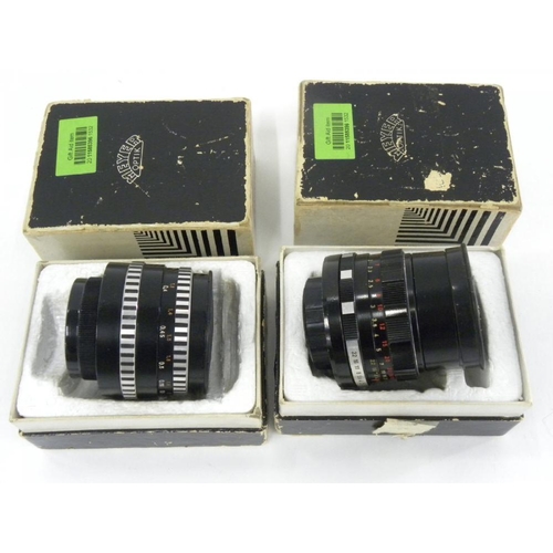 278 - CAMERA LENSES, MEYER-OPTIK GORLITZ ORESTOR F2.8 100MM BOXED AND ZEISS PANCOLAR F1.8 50MM, BOXED ... 