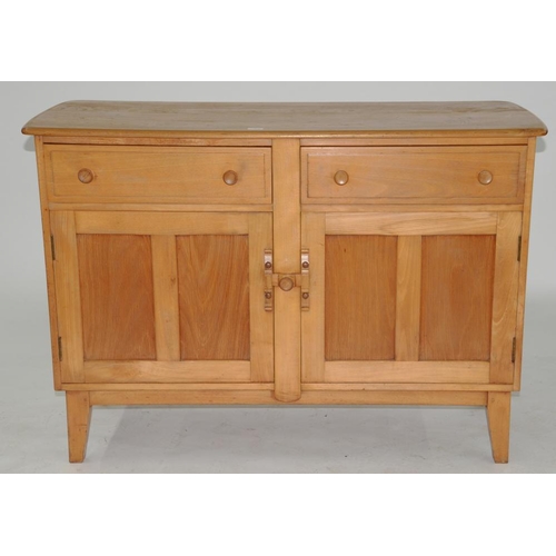 544 - AN ASH SIDEBOARD, 92CM H; 132 X 50CM 