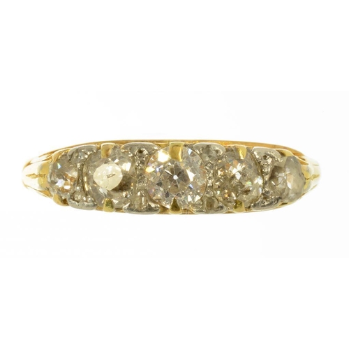 23 - A DIAMOND RING IN GOLD, MARKED 18CT, 4.5G