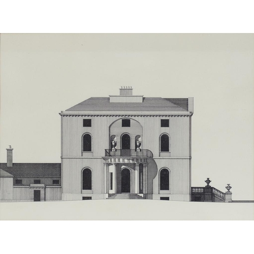 339 - EDWARD CARTER AFTER SIR JOHN SOANE, ARCHITECTURAL DRAWINGS OF BLUNDESTON HOUSE, SUFFOLK, A SET OF SI... 