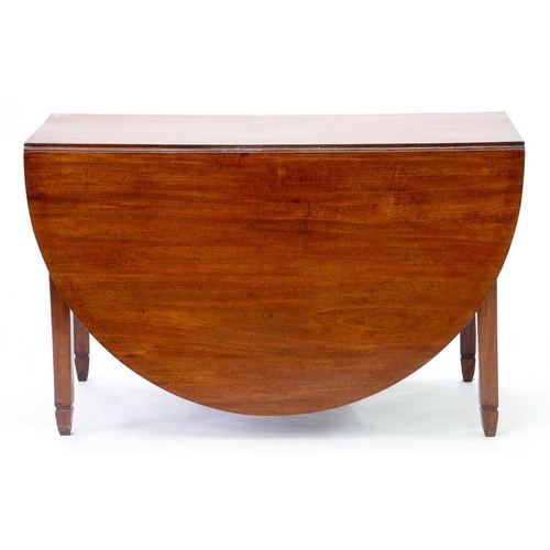 398 - A MAHOGANY DROP LEAF TABLE ON SQUARE TAPERING LEGS, 114CM, A VICTORIAN MAHOGANY BIDET WITH WEDGWOOD ... 