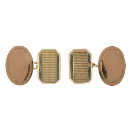 48 - A PAIR OF 9CT GOLD CUFFLINKS, BIRMINGHAM 1957, 6.3G