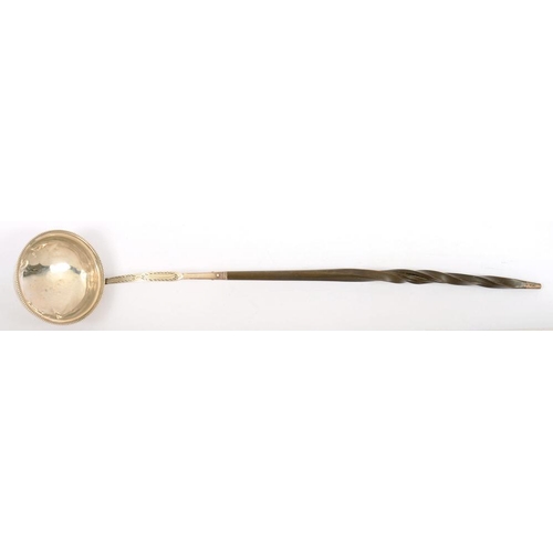 159A - A GEORGE III SILVER PUNCH LADLE, 33 CM L, LONDON 1787, 1OZ 1DWTS