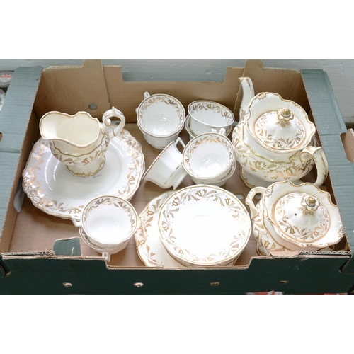 287 - A COPELAND AND GARRETT FELSPAR PORCELAIN TEA SERVICE