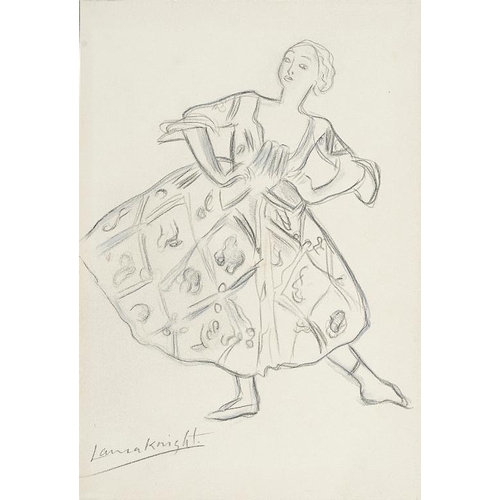 579 - �DAME LAURA KNIGHT, DBE, RA, RWS (1877-1970)  DANCER  signed, pencil, 29.5 x 20cm, unframed ... 