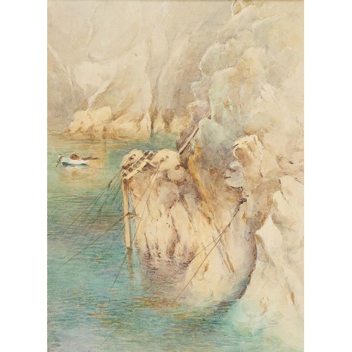 596 - ETHEL SOPHIA  CHEESEWRIGHT (1874-1977) A SHELTERED COVE  signed, watercolour, 34 x 25cm and approx 2... 