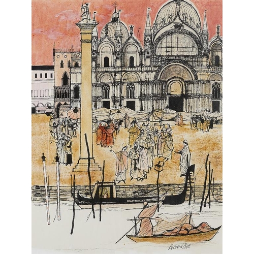 604 - �BERNARD BRETT (1925-) VENICE  signed, ink and watercolour, 52.5 x 40cm