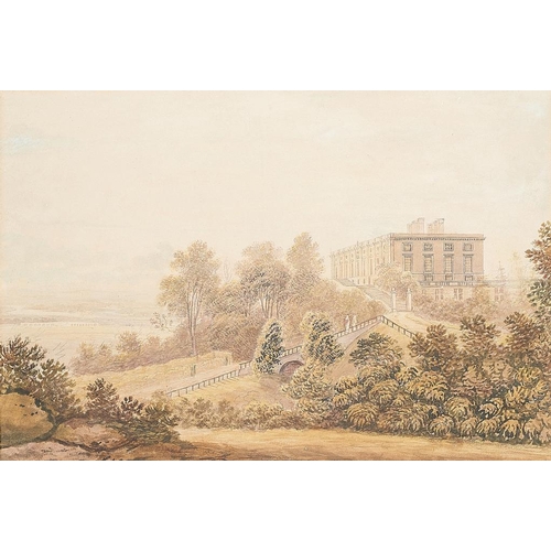 605 - S NAYLOR, FL EARLY 19TH CENTURY  NOTTINGHAM CASTLE  watercolour, 26 x 38cm