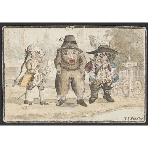 607 - AFTER JOHN NIXON FRANCE, HOLLAND AND SPAIN  bears signature, watercolour on card with black frame li... 