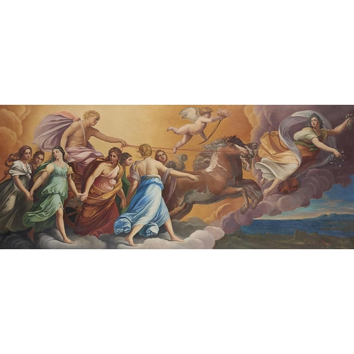 638 - R RENZI AFTER GUIDO RENI L'AURORA  signed, oil on canvas, 47 x 114cm