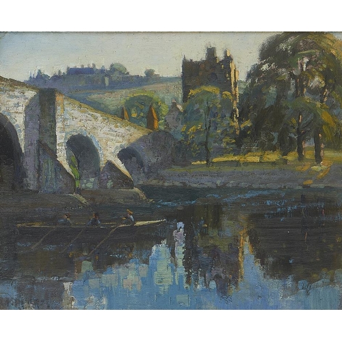 639 - �T PETERS (EXH 1919-1930) OLD STIRLING BRIDGE signed and dated 22, oil on board, 38 x 46.5cm... 