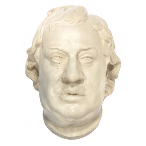 260 - A PLASTER CAST OF THE HEAD OF DR SAMUEL JOHNSON  after Joseph Nollekens, RA BY D BRUCCIANI & CO OR T... 