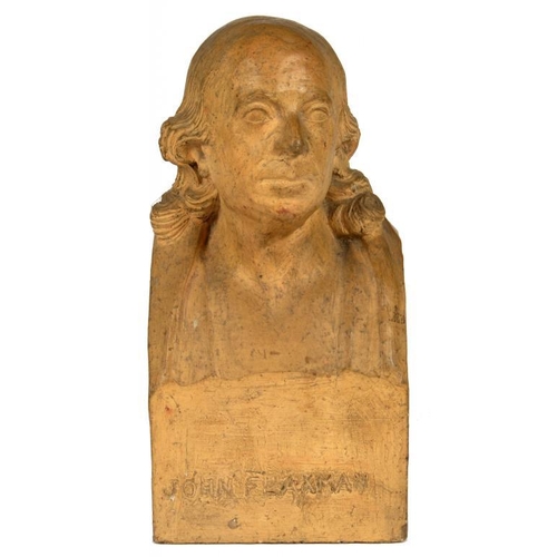 261 - S PARKER AFTER SAMUEL JOSEPH, RSA (1791-1850) BUST OF JOHN FLAXMAN, RA artificial stone, incised JOH... 