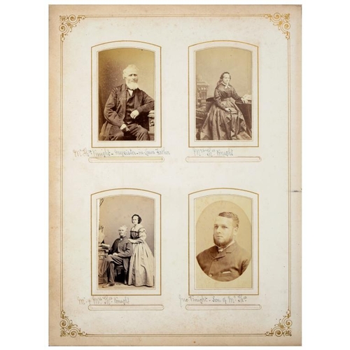 278 - VICTORIAN PHOTOGRAPHY.  AN ALBUM OF CARTES DE VISITE AND CABINET PORTRAITS OF THE OHLSON FAMILY OF L... 