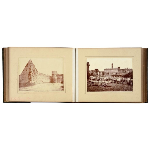 279 - 19TH CENTURY PHOTOGRAPHY. AN ALBUM OF WHOLE PLATE ALBUMEN PRINTS OF ROME AND FLORENCE  the photograp... 