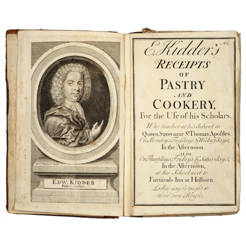 294 - KIDDER (E) E KIDDER'S RECEIPTS OF PASTRY AND COOKERY, LONDON C1740 engraved throughout, seven plates... 