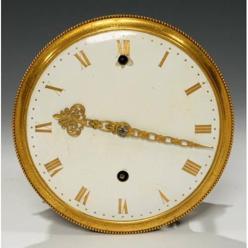 634 - A FINE ENGLISH BRASS TIMEPIECE MOVEMENT AND DIAL, BENJAMIN VULLIAMY, NO 322, 1800 the enamel dial wi... 