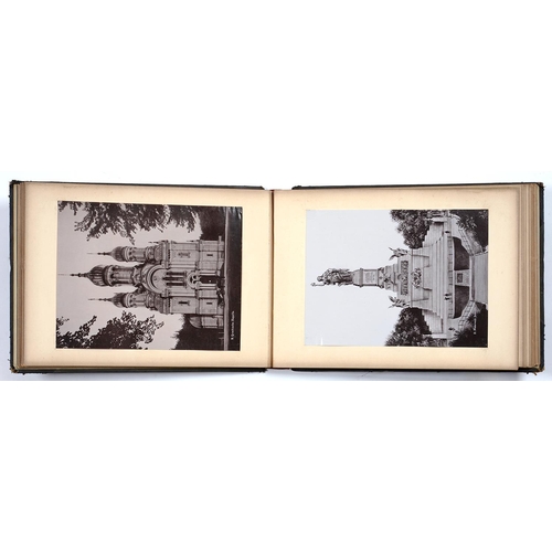 339 - A VICTORIAN PHOTOGRAPH ALBUM, EUROPE, INCLUDING VIEWS IN NORTH ITALY, GERMANY, THE ALPS AND ELSEWHER... 