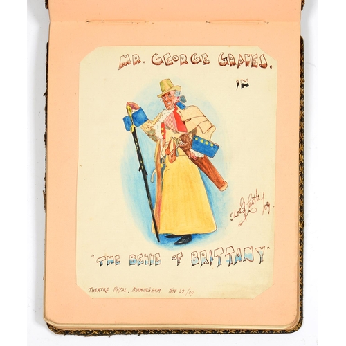344 - AN EARLY 20TH C COMMONPLACE BOOK, MAINLY OF ILLUSTRATIONS, OFTEN HUMOROUS, INCLUDING ALLY SLOPER, CH... 