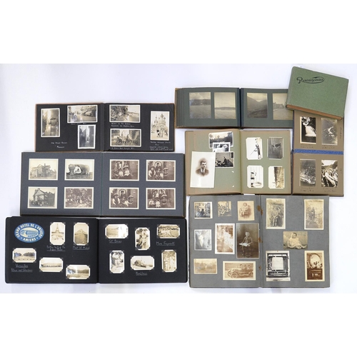 335 - EIGHT VARIOUS VINTAGE PHOTOGRAPH ALBUMS, INCLUDING SNAPSHOT POSTCARD AND OTHER FORMATS, VARIOUS SUBJ... 
