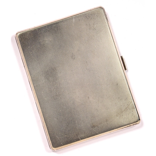 143 - A GEORGE VI SILVER CIGARETTE CASE, 11 X 8 CM, BIRMINGHAM 1941, 5OZS 2DWTS