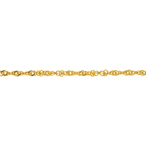 84 - A GOLD CHAIN, 35 CM L, MARKED IN CHINESE, 3G