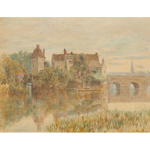 497 - ALBERT GOODWIN, RWS (1845-1932) ABINGDON, SIGNED AND DATED 71, WATERCOLOUR, 16 X 20.5CMProvenance: H... 