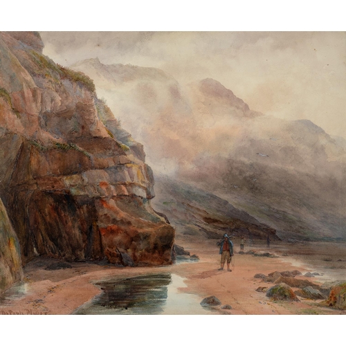 503 - F. DAPONTE PLAYER, COASTAL LANDSCAPE, SIGNED, WATERCOLOUR, 38 X 46CM