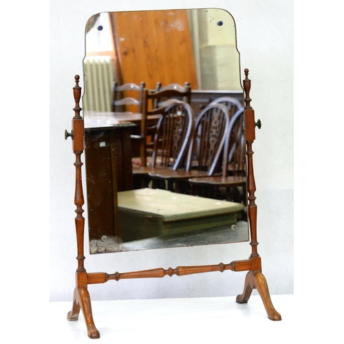 542 - A MAHOGANY DRESSING MIRROR, EARLY 20TH C, 40CM W