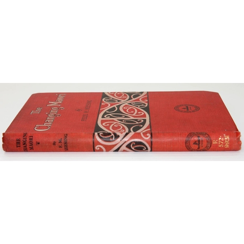 452 - KEESING (FELIX M.) - THE CHANGING MAORI, ILLUSTRATED, PICTORIAL SCARLET CLOTH, NEW ZEALAND: NEW PLYM... 