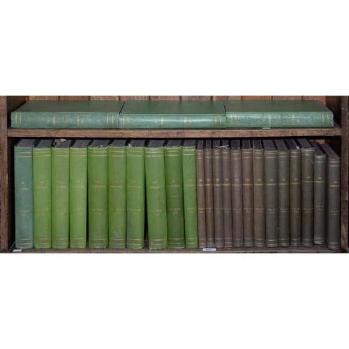 473 - THE CONNOISSEUR, BOUND VOLUMES, INCOMPLETE RUN 1934-1966, BROWN OR GREEN CLOTH (26)