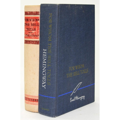 485 - HEMMINGWAY (ERNEST) - FOR WHOM THE BELL TOLLS, CLOTH, WORN, NEW YORK, 1943 AND A FACSIMILE EDITION O... 