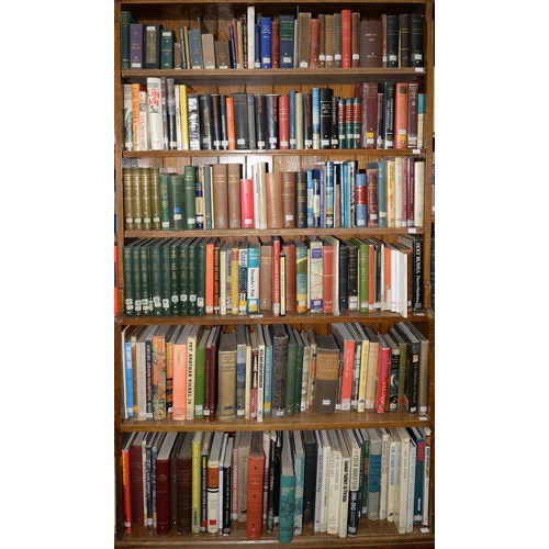 489 - SIX SHELVES OF BOOKS, INCLUDING HISTORY, GENEALOGY, TOPOGRAPHY, PEVSNER'S BUILDINGS OF ENGLAND, IRIS... 