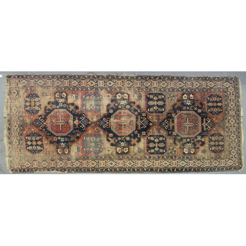 555 - A RUG, 290 X 125CM