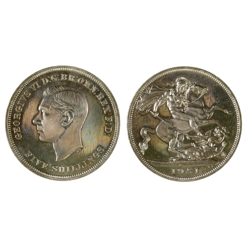 72 - GEORGE VI FESTIVAL OF BRITAIN CROWN, 1951, PROOF LIFE, aUNC