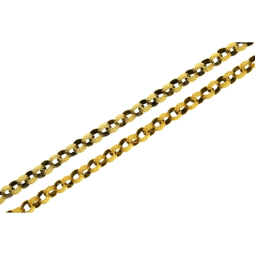 21 - A VICTORIAN GOLD MUFF CHAIN, MID 19TH C  approx 102cm l, 29g