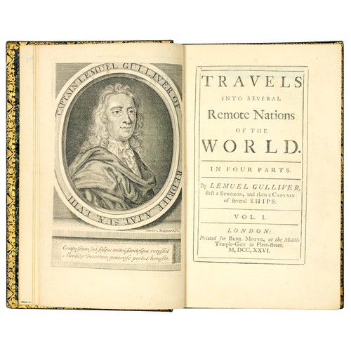 692 - SWIFT JONATHAN TRAVELS INTO SEVERAL REMOTE NATIONS OF THE WORLD [GULLIVER'S TRAVELS] London, Motte, ... 