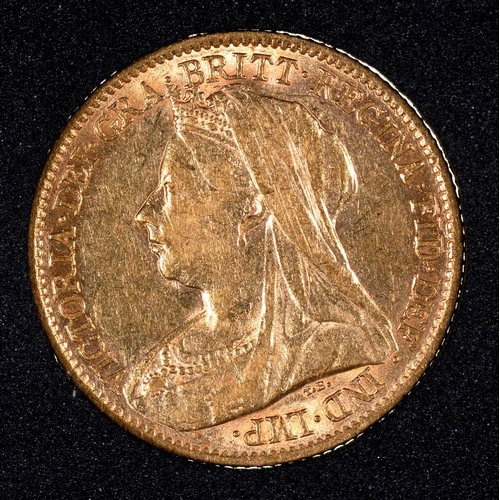103 - GOLD COIN. HALF SOVEREIGN 1898