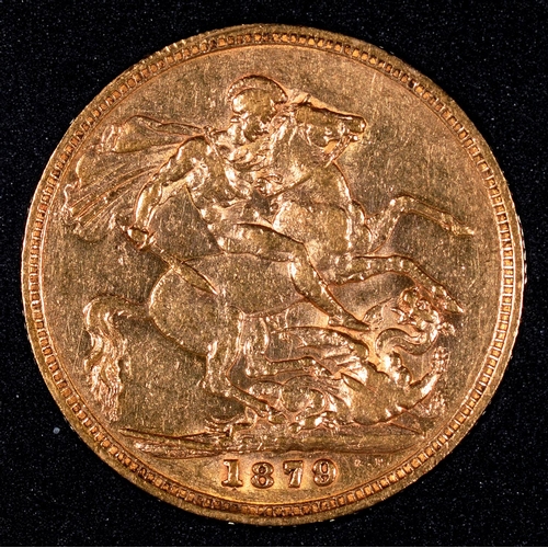 108 - GOLD COIN. SOVEREIGN 1879