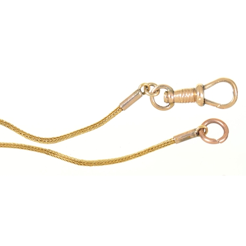 97 - A GOLD MUFF CHAIN, LATE 19TH C, 142CM L, UNMARKED, 9.8G