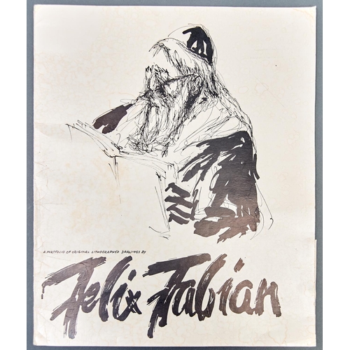 1199 - Felix Fabian (1913-1979) - Folio of lithographs of Jewish Life consumed in the Holocaust, c1968, eac... 