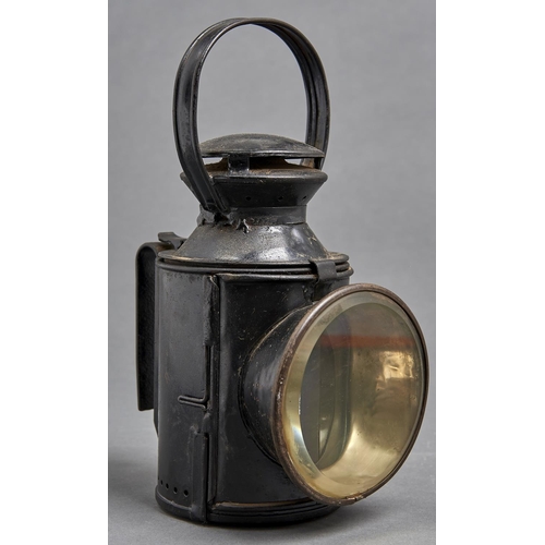 1072 - Railwayana. A Rippingilles, Birmingham, LMS  tinplate railway lantern, No. l70949, c1944, tricolour ... 