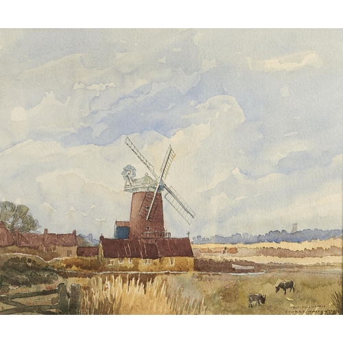 1340 - Sidney Walton, 20th c - Cley Mill Norfolk, signed, dated '72 and inscribed, watercolour, 32.5 x 39cm... 