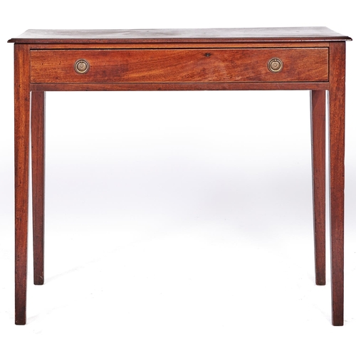 1471 - A Victorian mahogany side table, on square tapered legs, 78cm h; 92 x 49cm