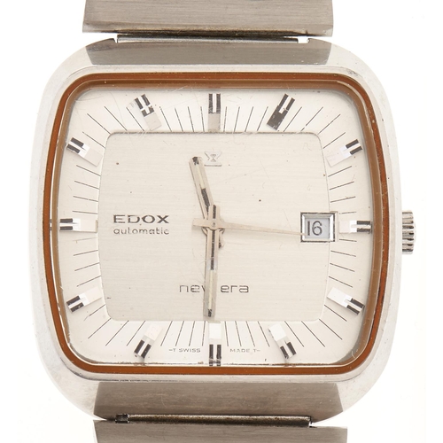 268 - A stylish 1970's Edox stainless steel self-winding gentleman's wristwatch New Era, original bracelet... 