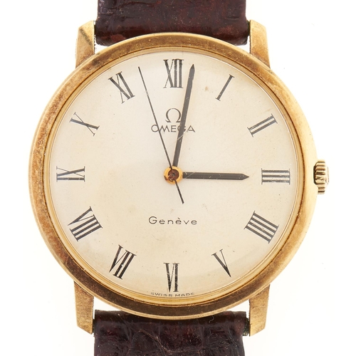 270 - An Omega 18ct gold gentleman's wristwatch, No 28118364, calibre 601