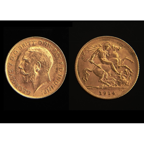 586 - Gold Coin. Half Sovereign 1914