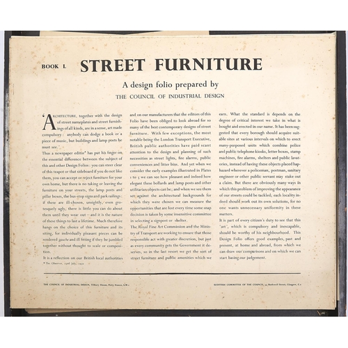 1096 - Council of Industrial Design. Design Folios, ten (only), including Home Lighting, Street Furniture a... 