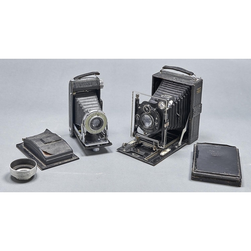 1064 - A Rodenstock quarter plate (6 x 9cm) camera, early 20th c  with maker's Eurynar f4.5 135mm lens in c... 